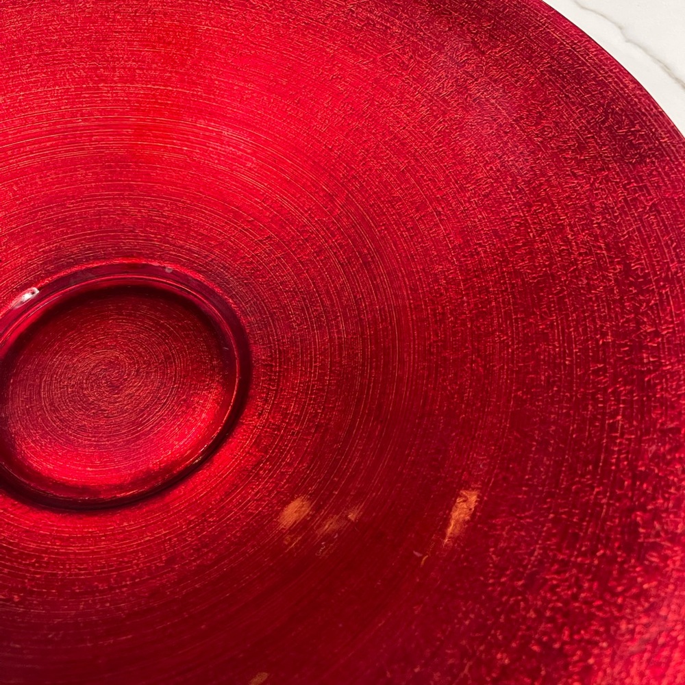 Red bowl decorative - Picture 4 of 6